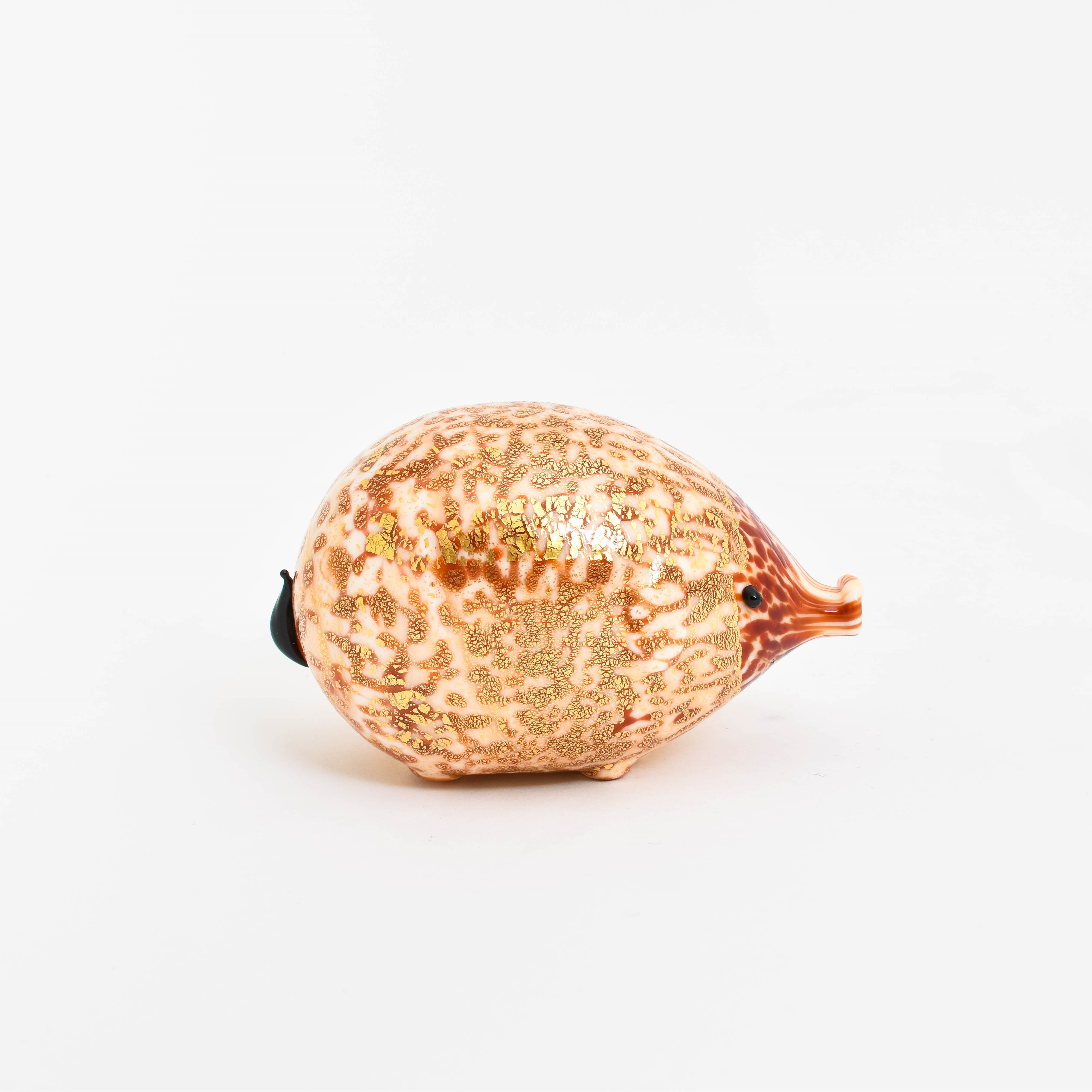 Sculpture sur verre Piggy Crème
