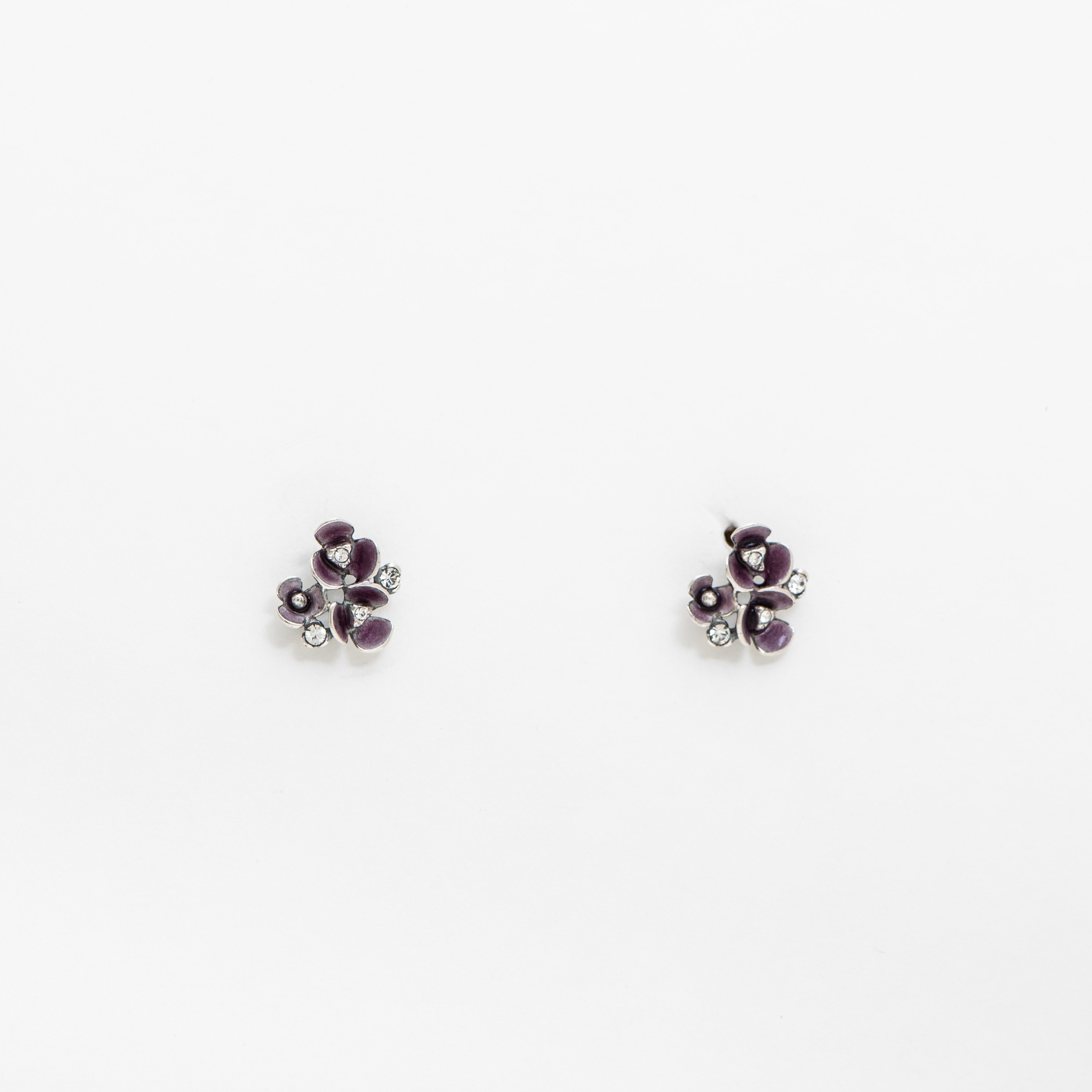 Boucles d'oreilles Fleur violette
