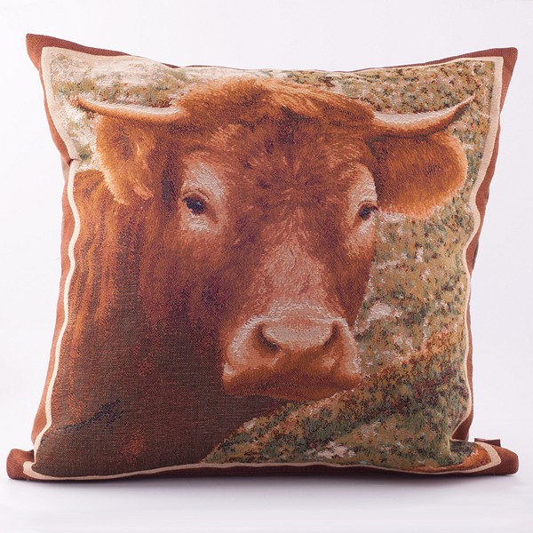 Coussin Vache brune