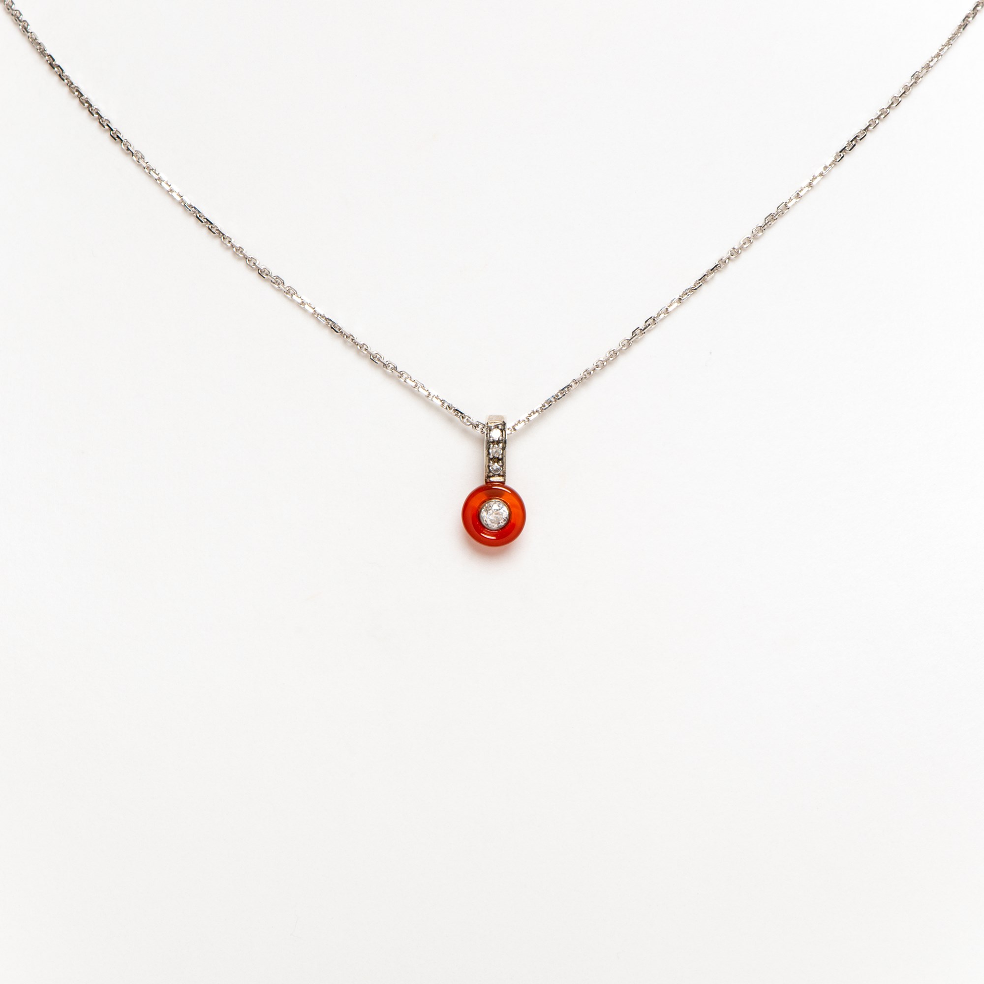 Collier Py Agate Rouge Py