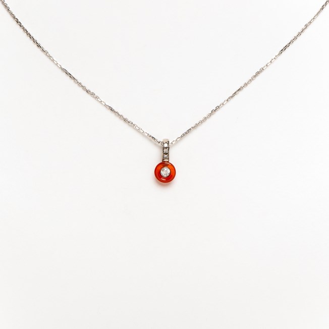 Collier Py Agate Rouge Py