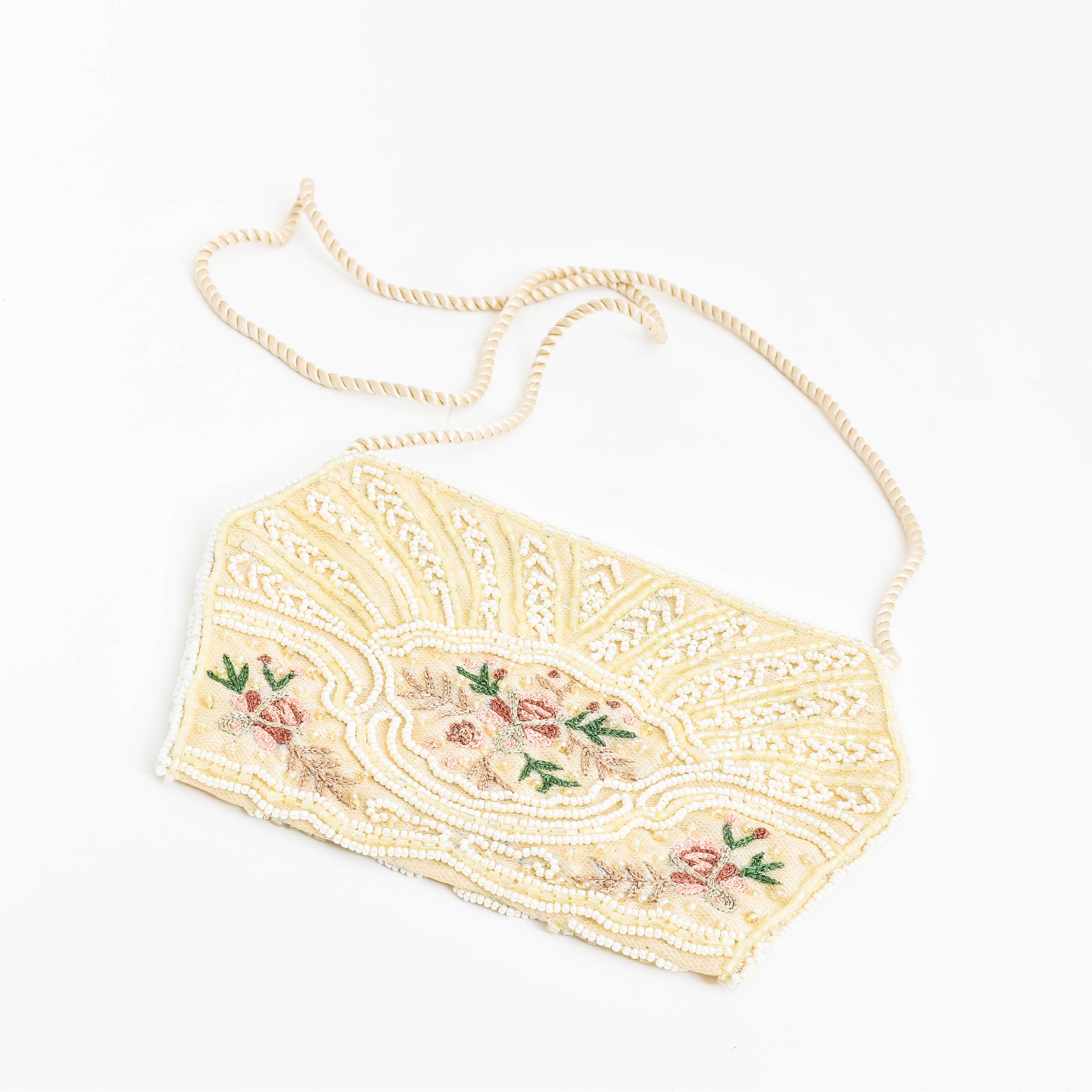 Sac à main perlé Antiq Roses