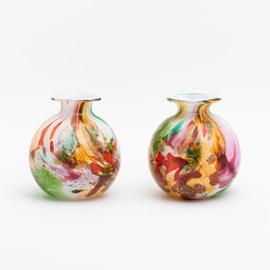 Set de 2 vases Globe mélange de couleurs