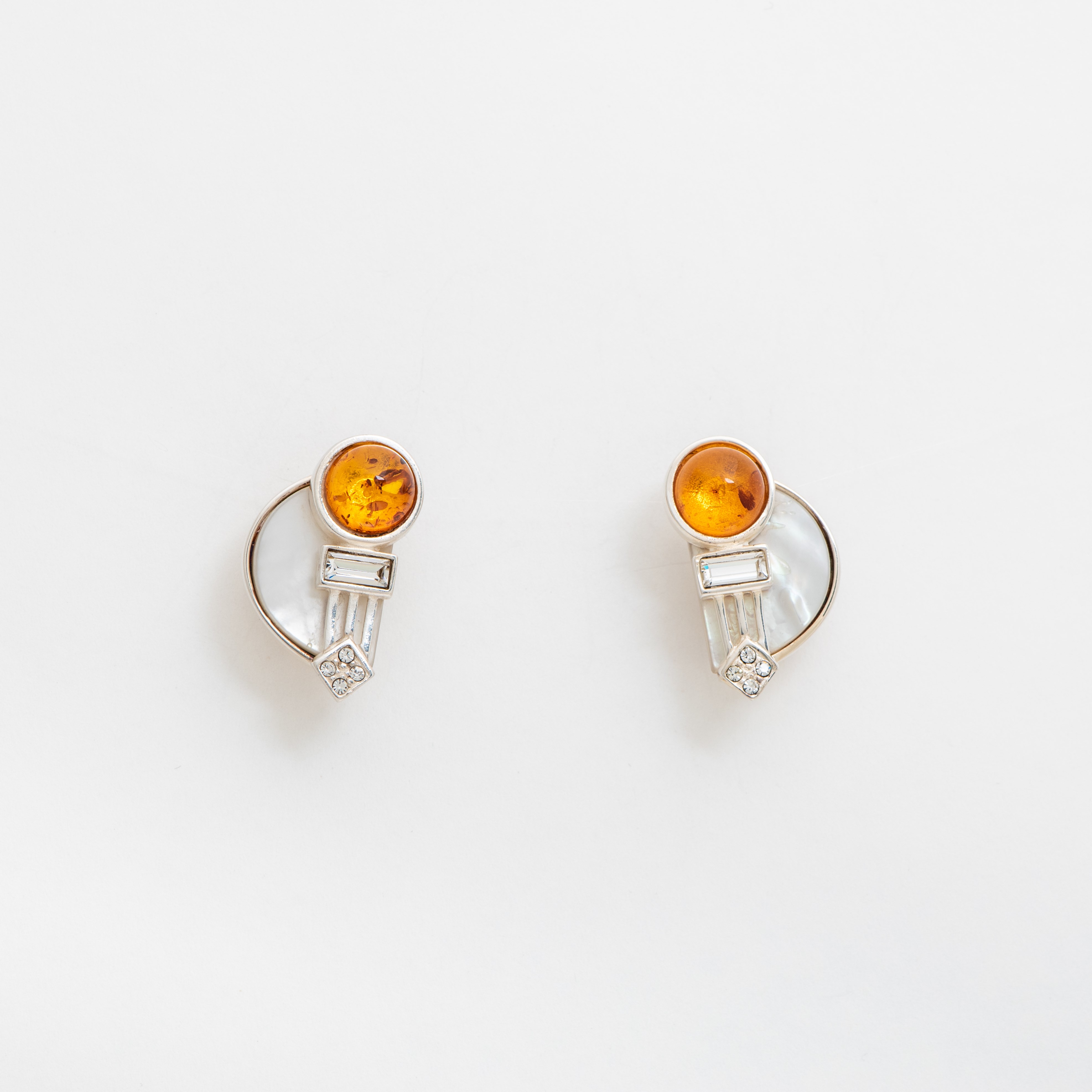 Boucles d'oreilles Clip-On Ambre soleil irlandais
