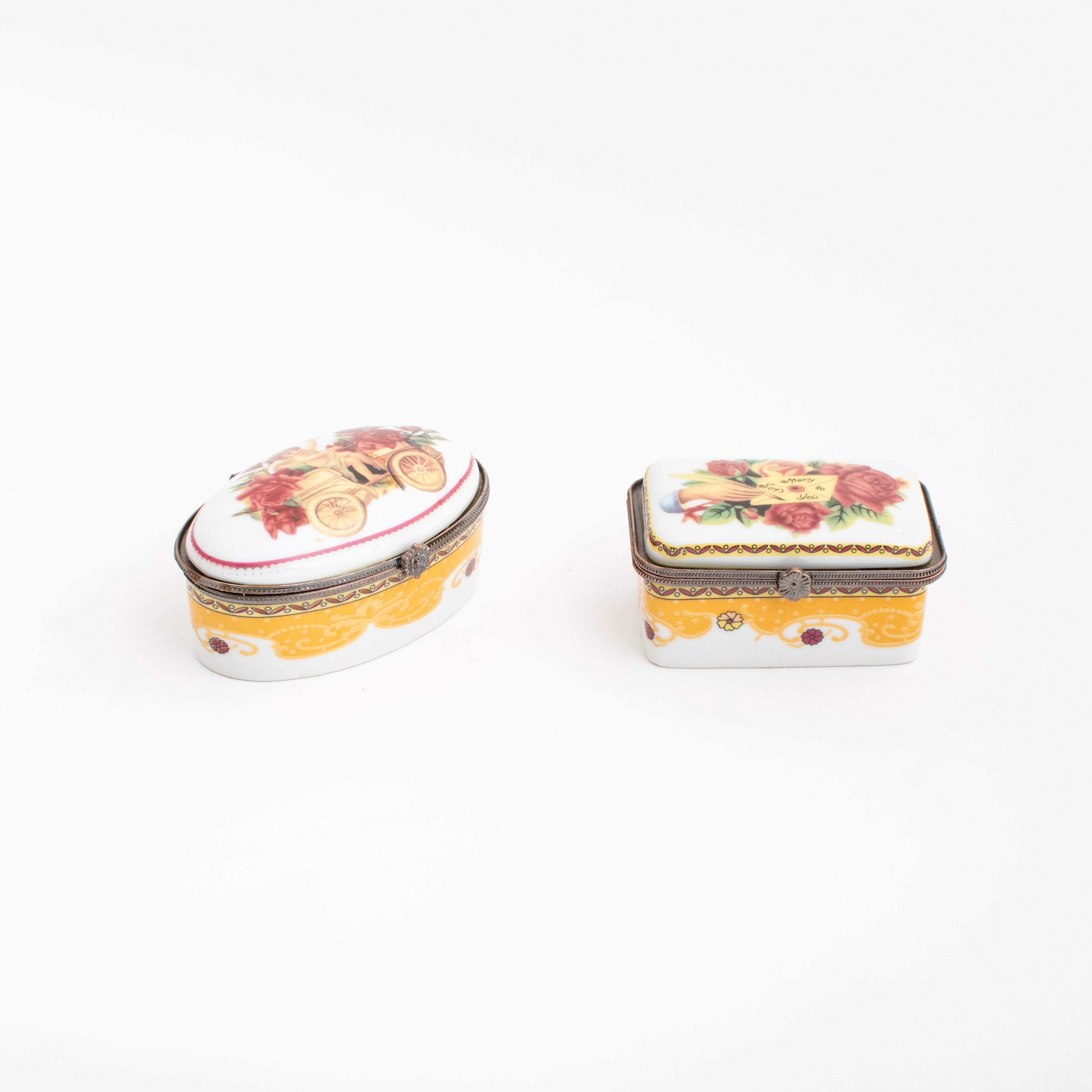 Lot de 2 Boîtes en Porcelaine Ange et Enveloppe