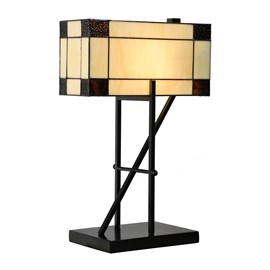 Tiffany Lampe de table géométrique