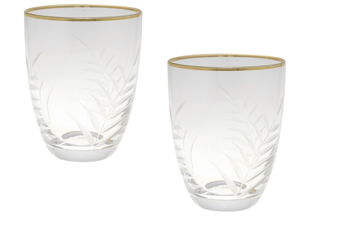 Lot de 2 verres Feuilles Feuilles