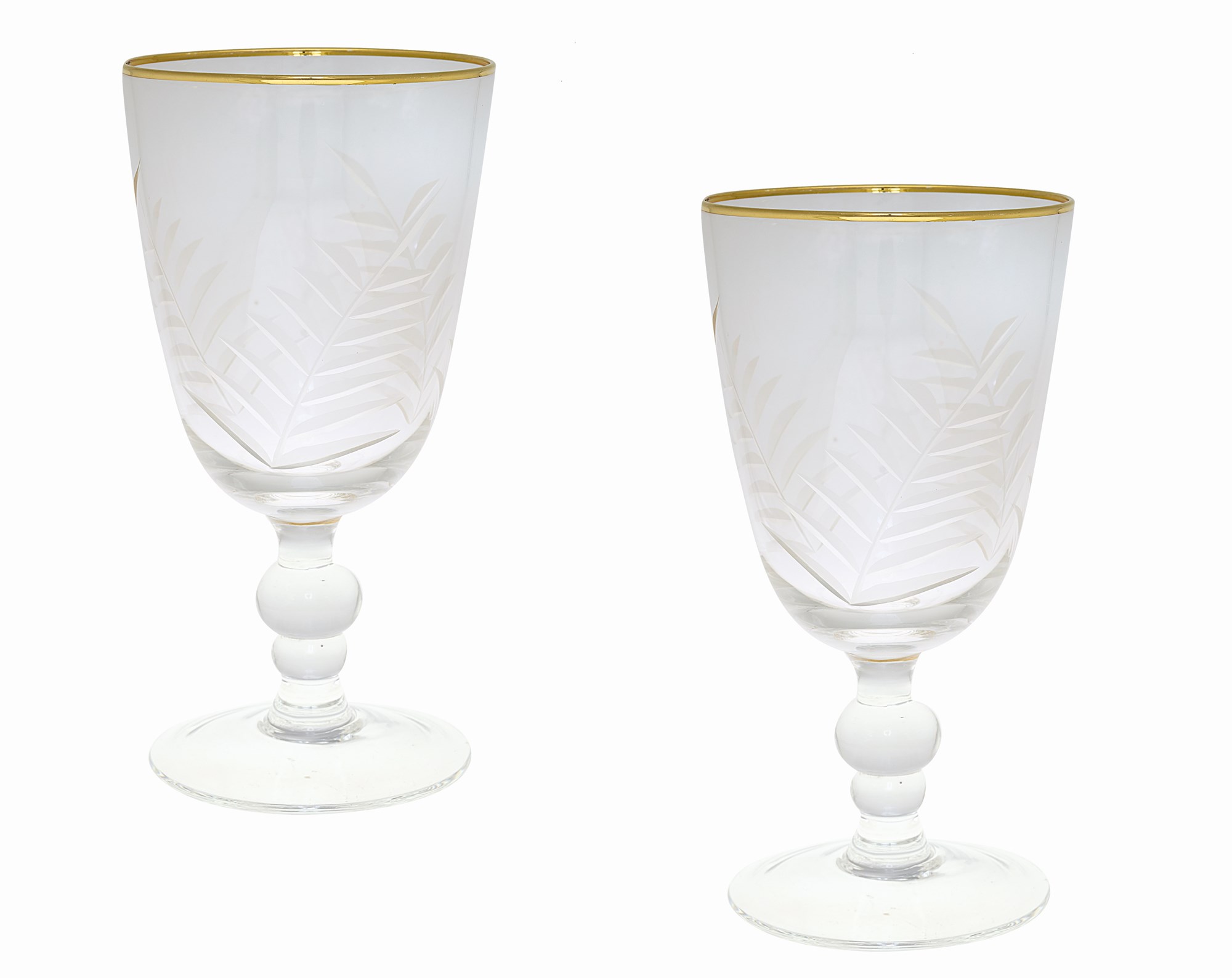Set de 2 verres à vin Feuilles Feuilles