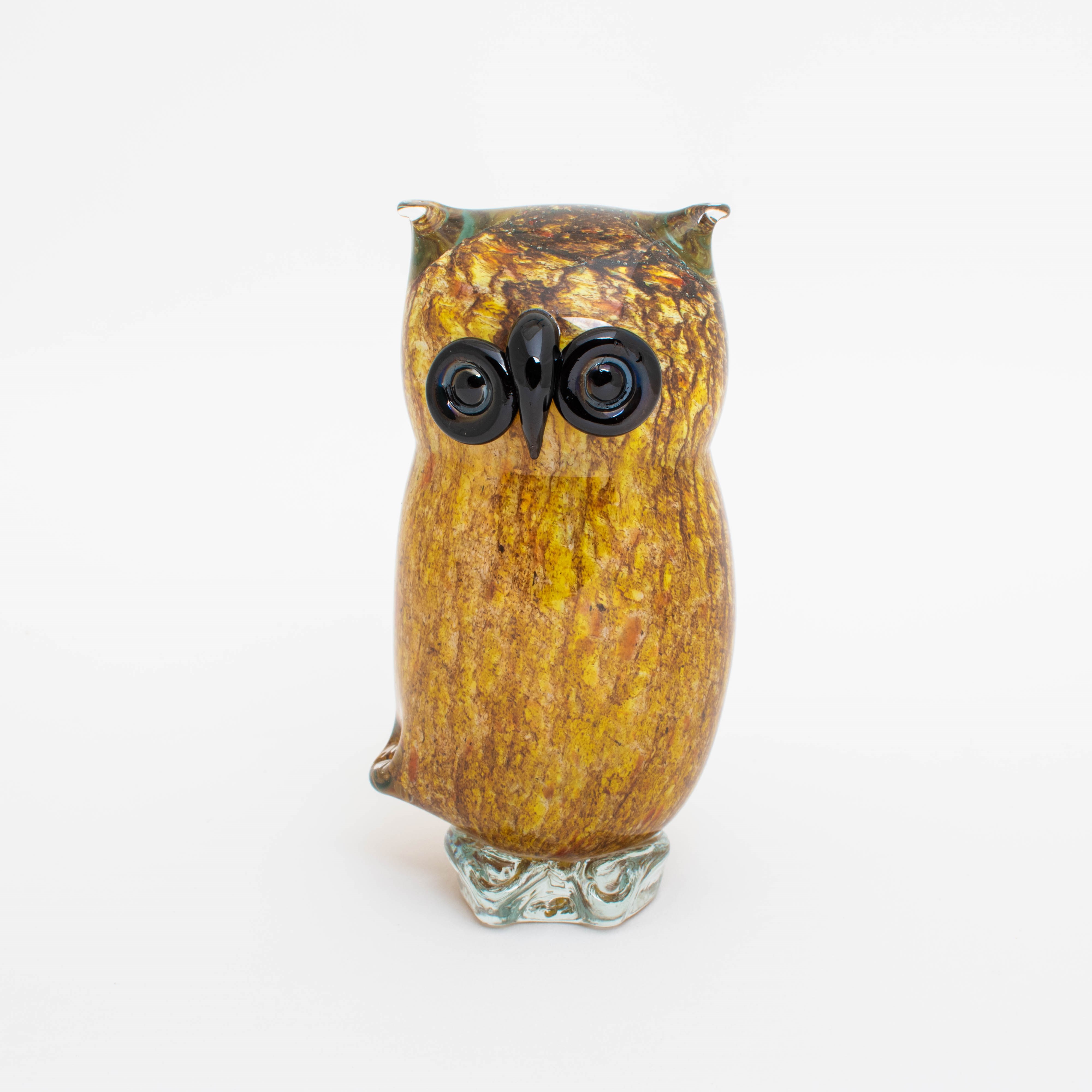  Hibou sculpture en verre