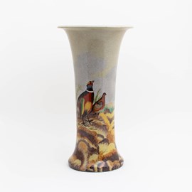 Vase en porcelaine avec faisans