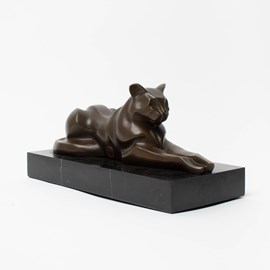 Sculpture en bronze Feline