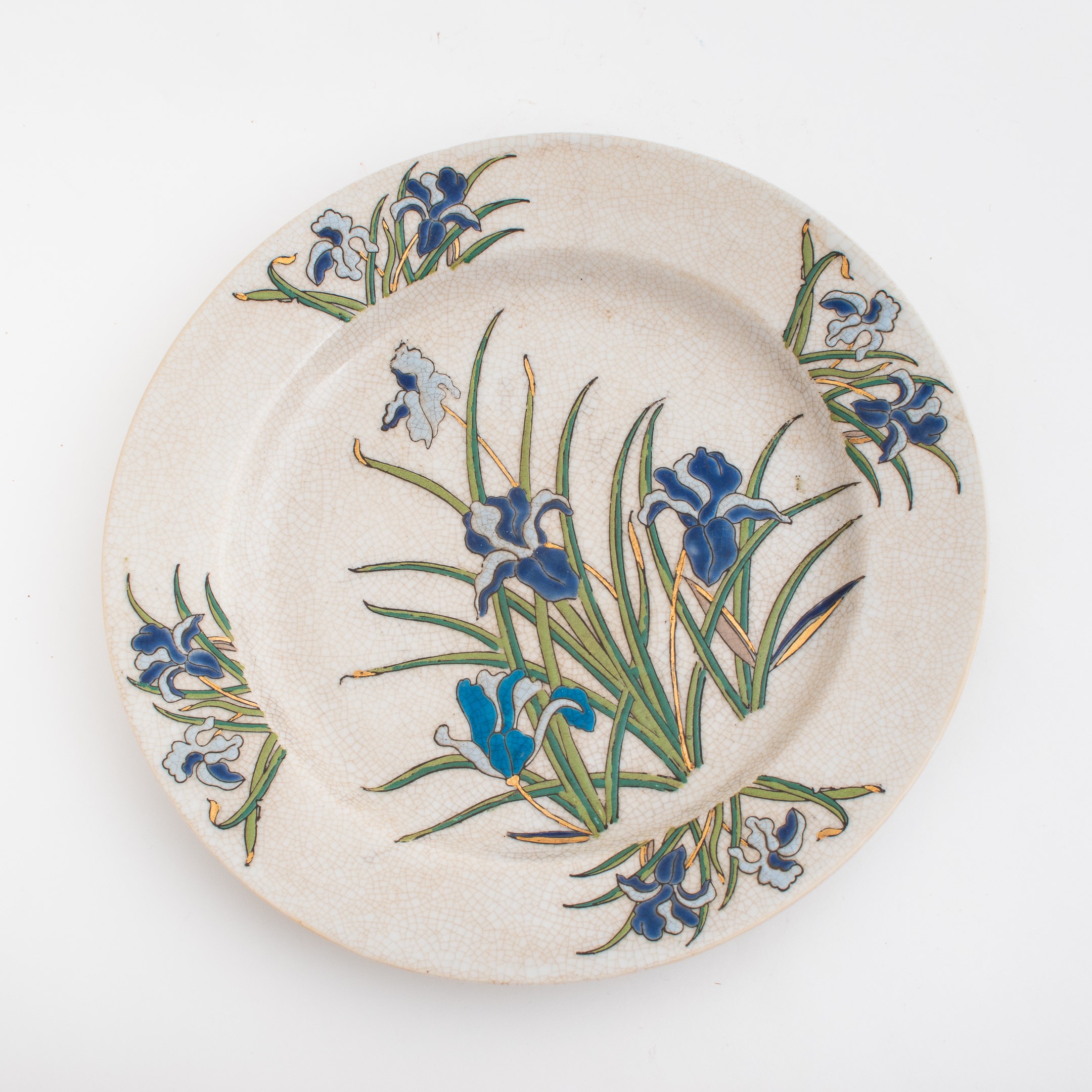 Assiette aux Iris Bleus