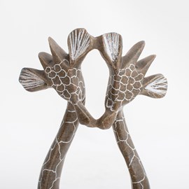 Sculpture paire de girafes