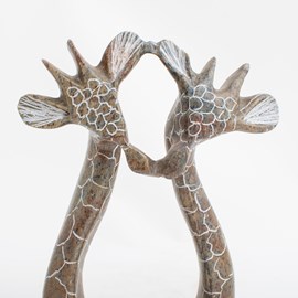 Sculpture paire de girafes 2