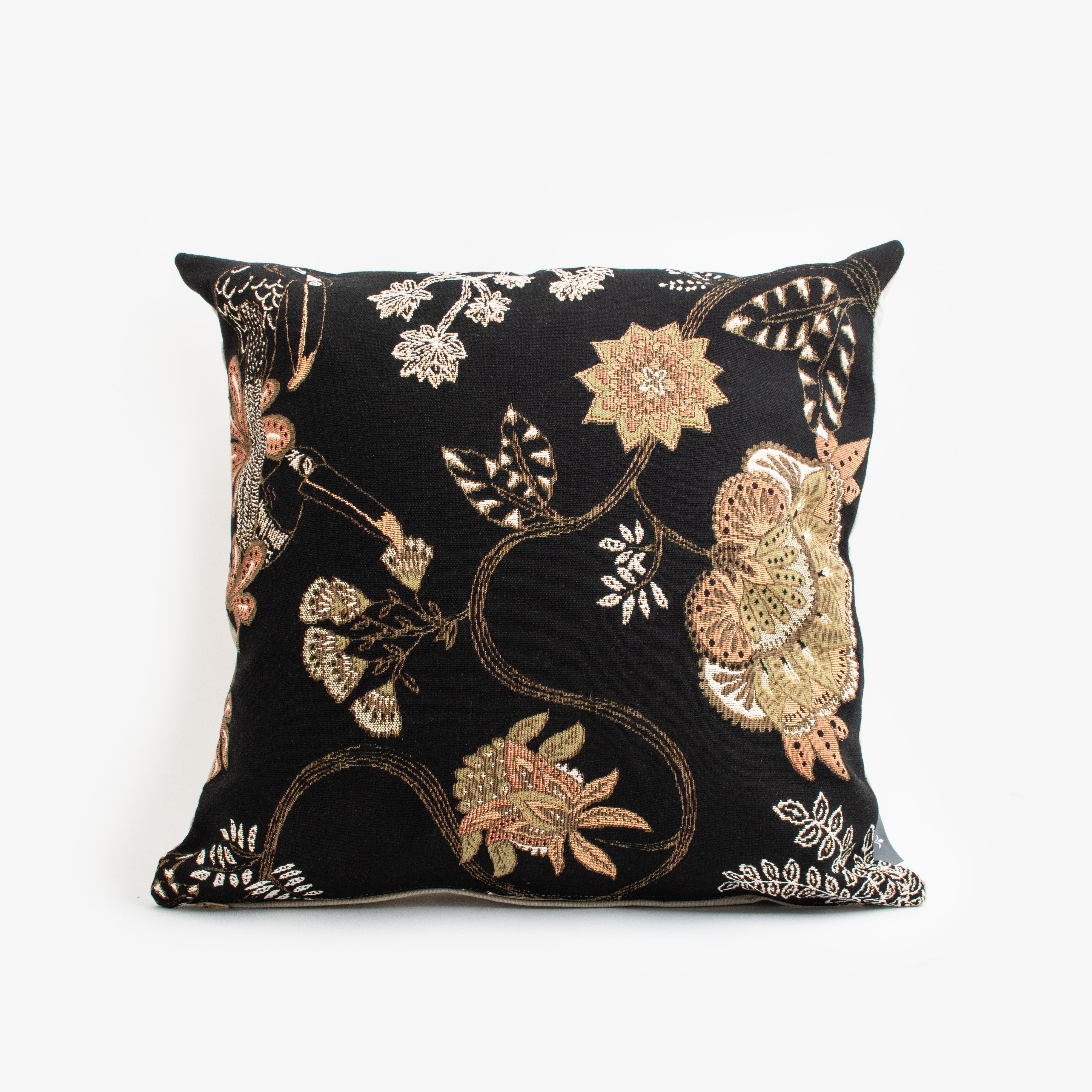Coussin Toucan Noir