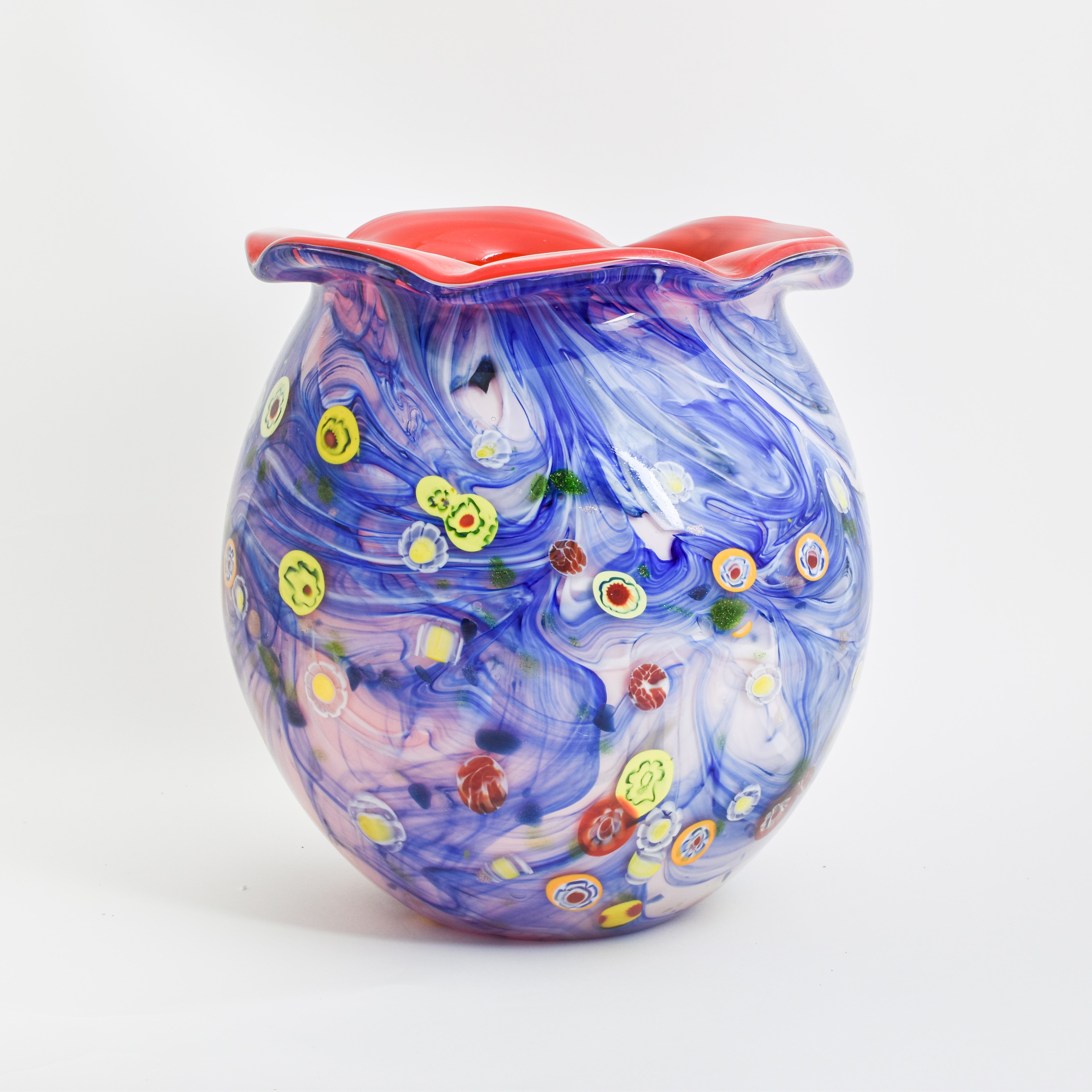 Vase en verre Mer de Fleurs