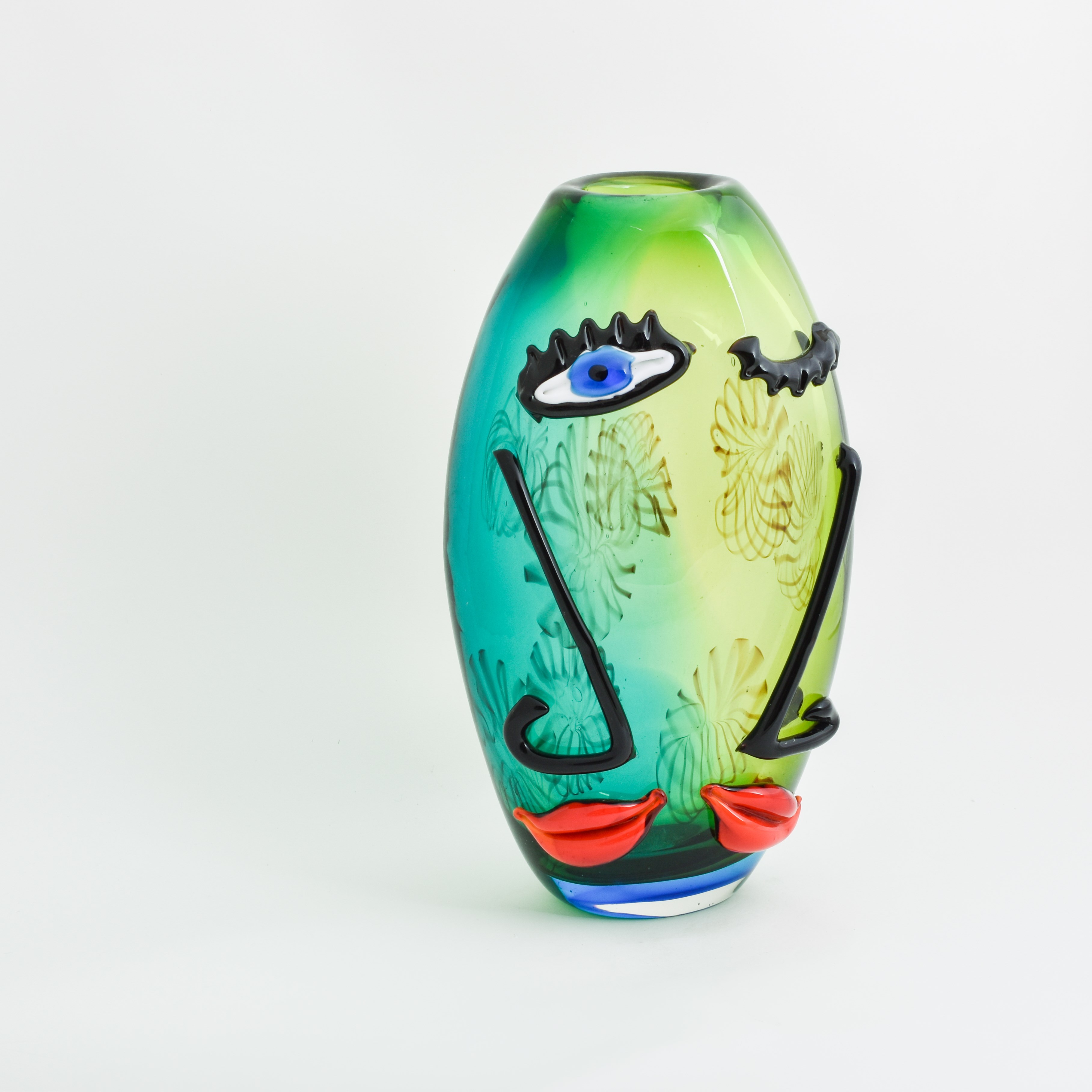 Vase en verre Visage