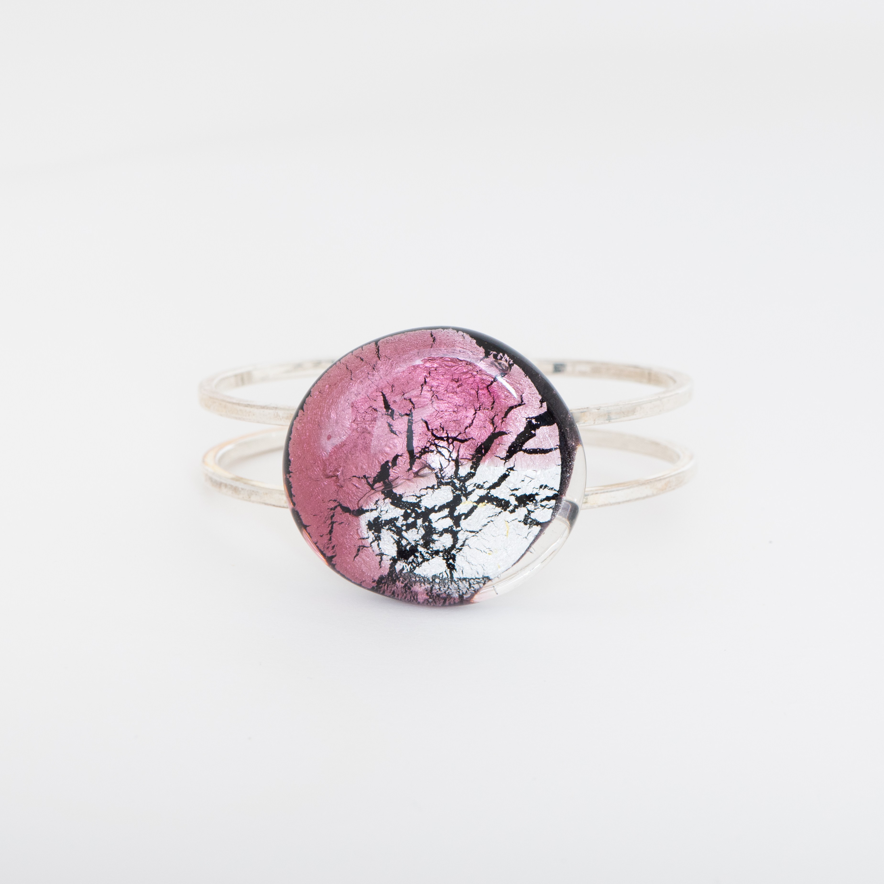 Bracelet Minuit Lune Rose / Argent