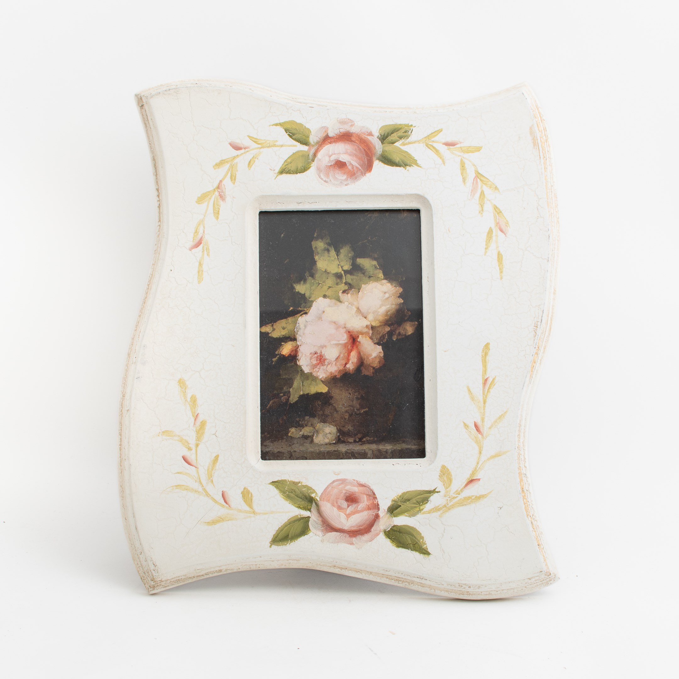 Cadre photo en bois Roses courbées