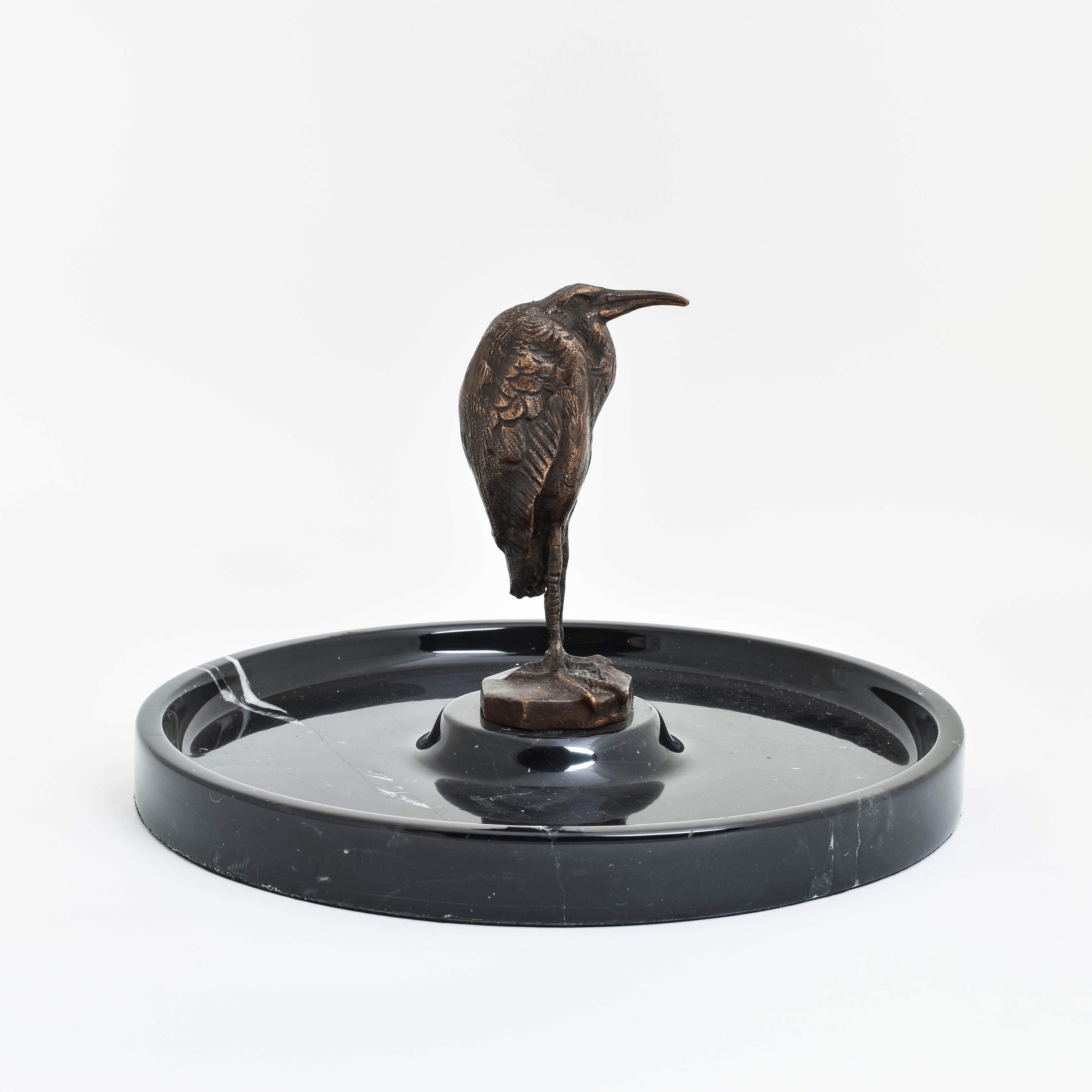 Ibis de bronze en marbre