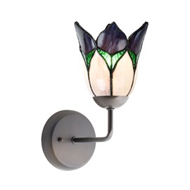 Tiffany Wall fixture with Lovely Flower Purple