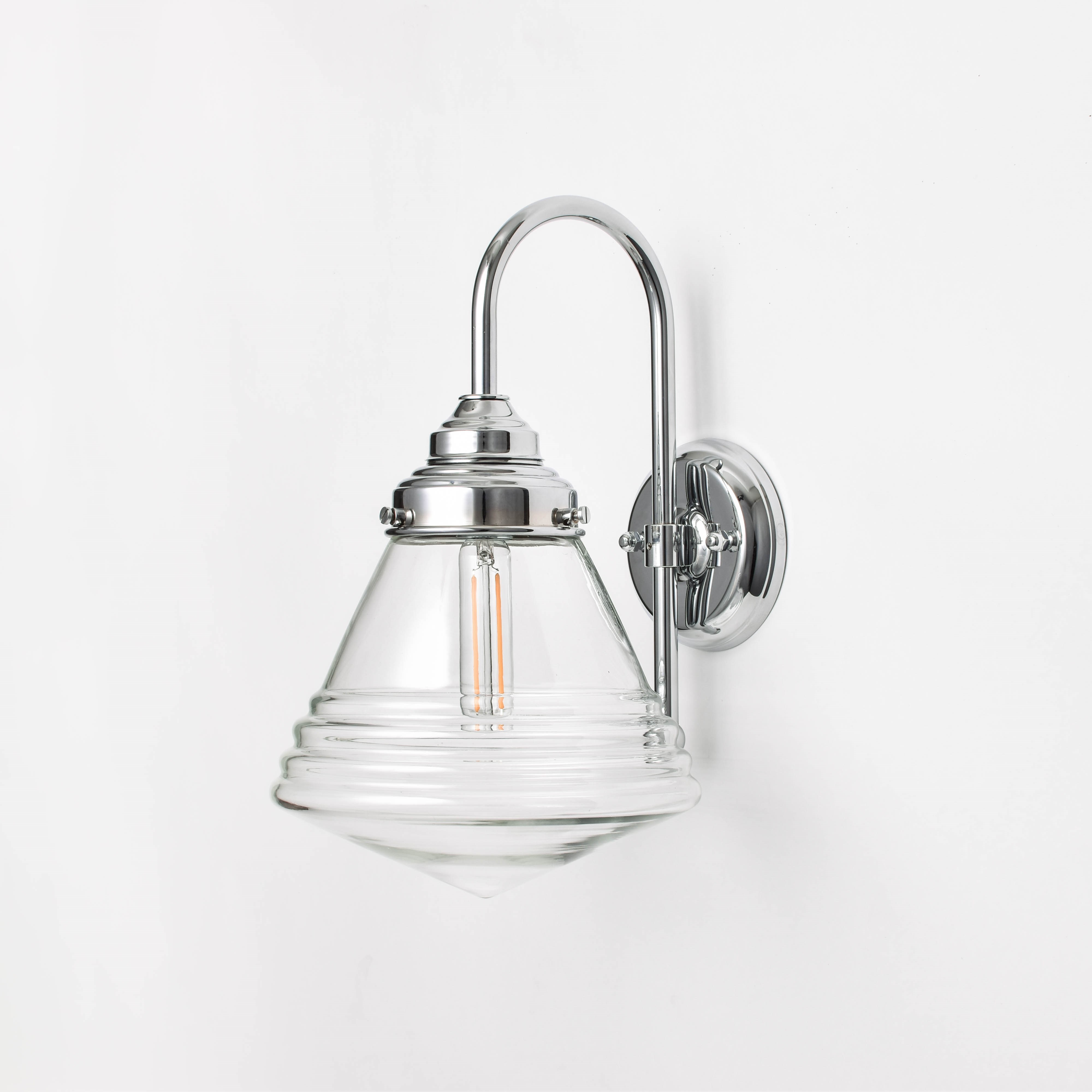 Applique Murale Luxurious School Small Clear Meander Chrome