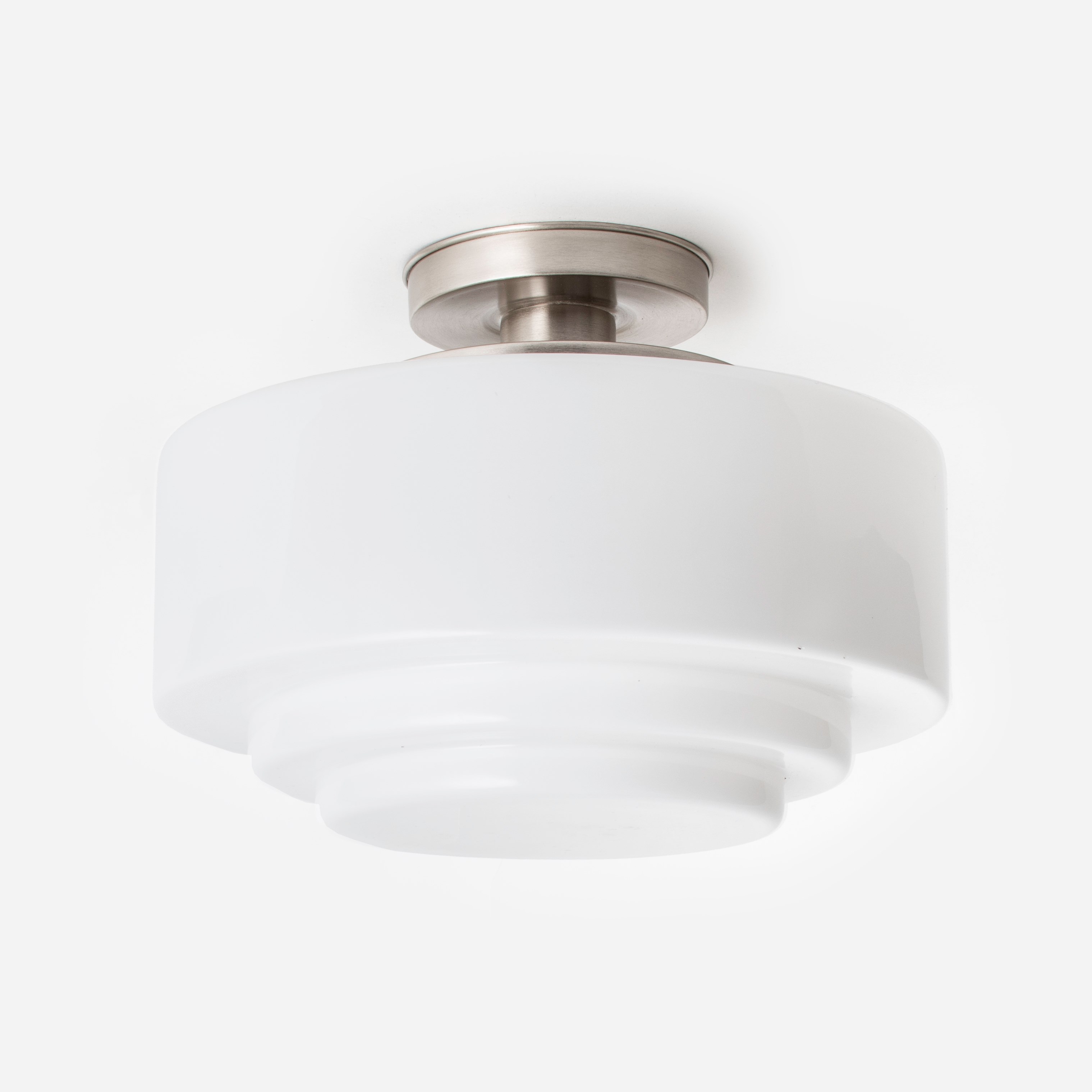 Plafonnier Stepped Ø 35 20's Nickel Mat