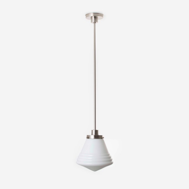 Lampe Suspendue Luxe School Medium 20's Nickel Mat