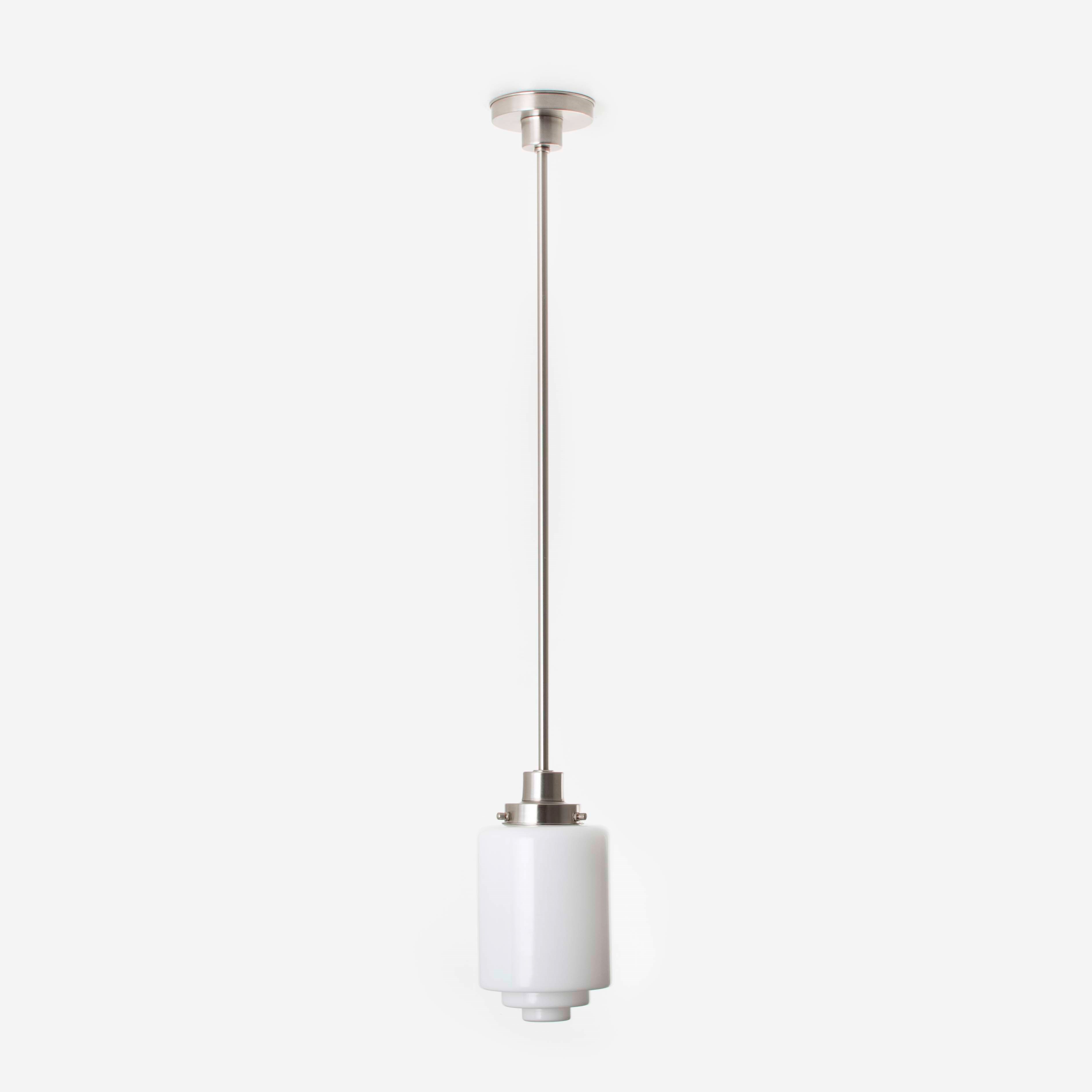 Lampe Suspendue Stepped Cylinder Medium 20's Nickel Mat