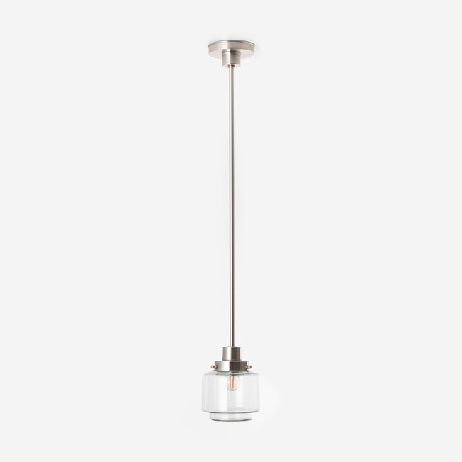 Lampe Suspendue Getrapte Cilinder Small Helder 20's Nickel Mat
