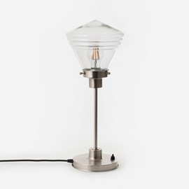 Svelte Lampe de Table École De Luxe Petit 20's Nickel Mat