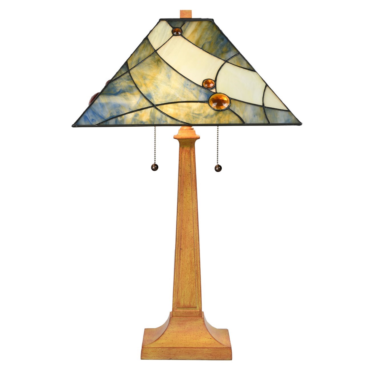 Lampe à Poser Tiffany Bleu Ciel