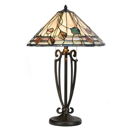 Lampe de table Tiffany Feuilles