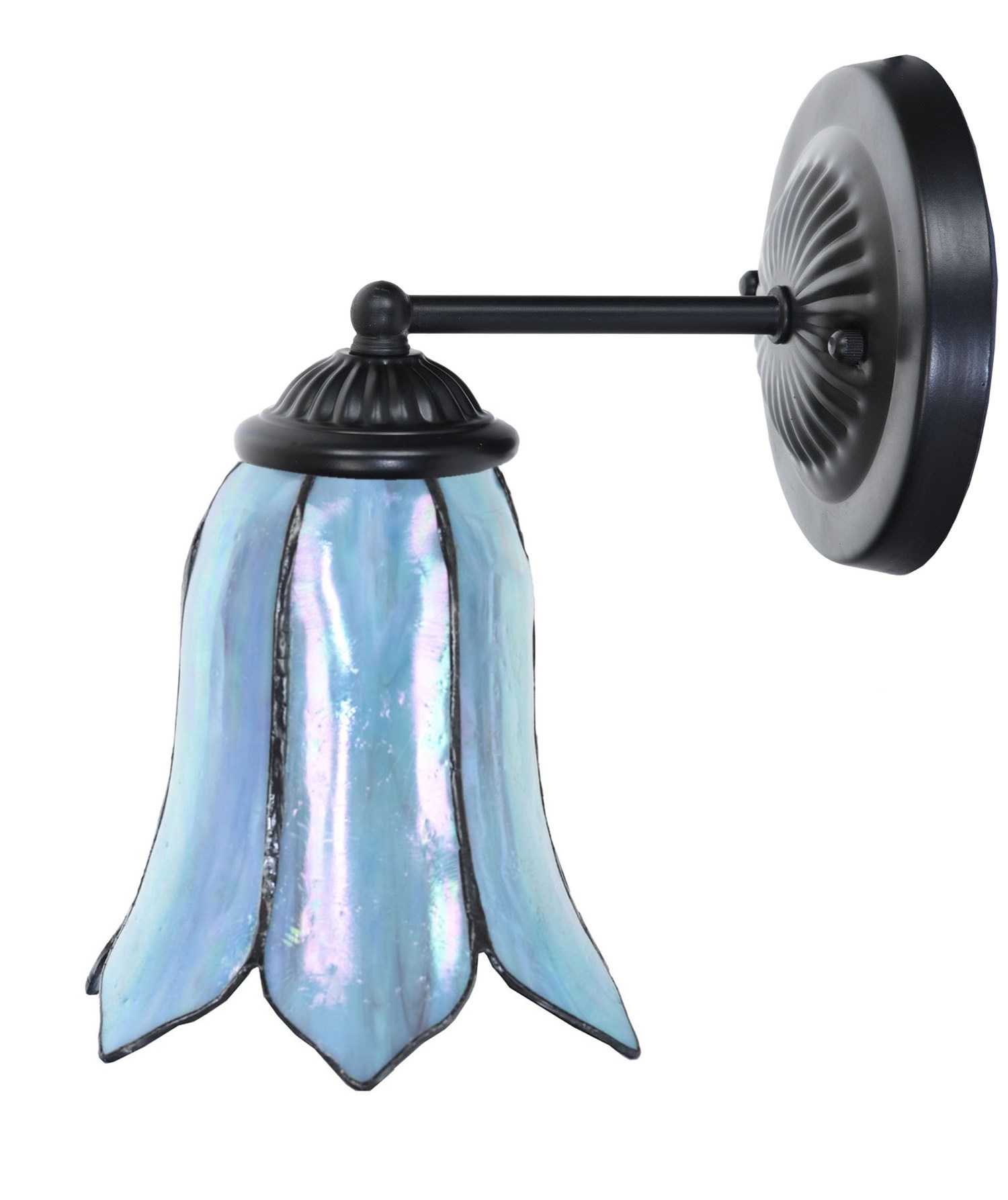 Applique Tiffany noire avec Gentian Blue