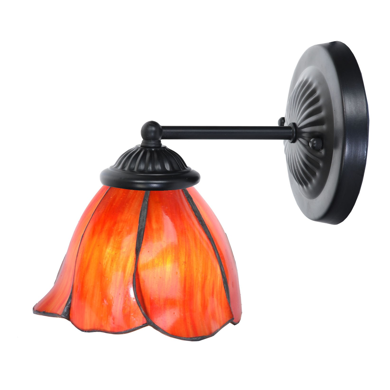 Applique Tiffany noire avec Tender Poppy