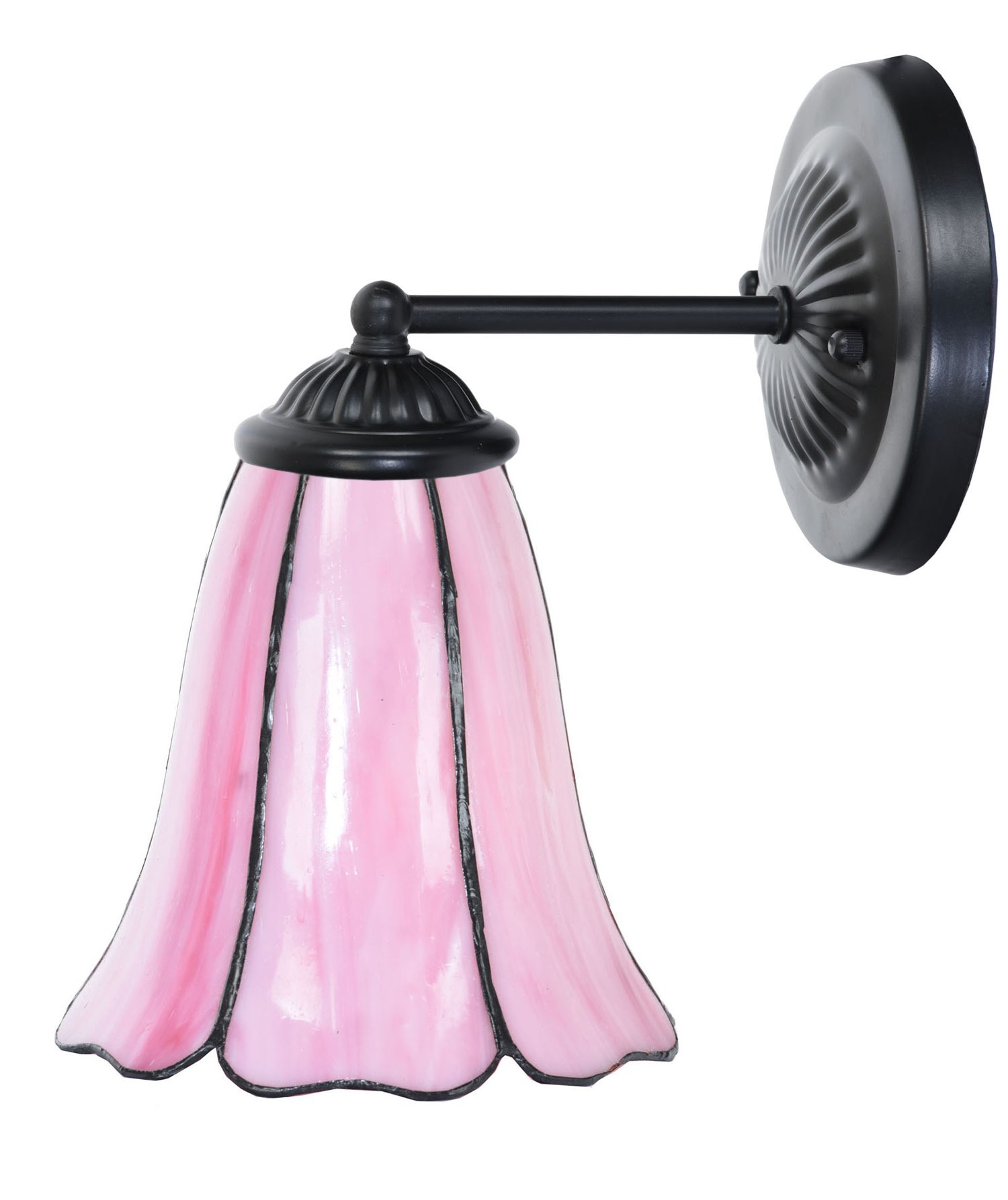 Applique Tiffany noire avec Liseron Pink