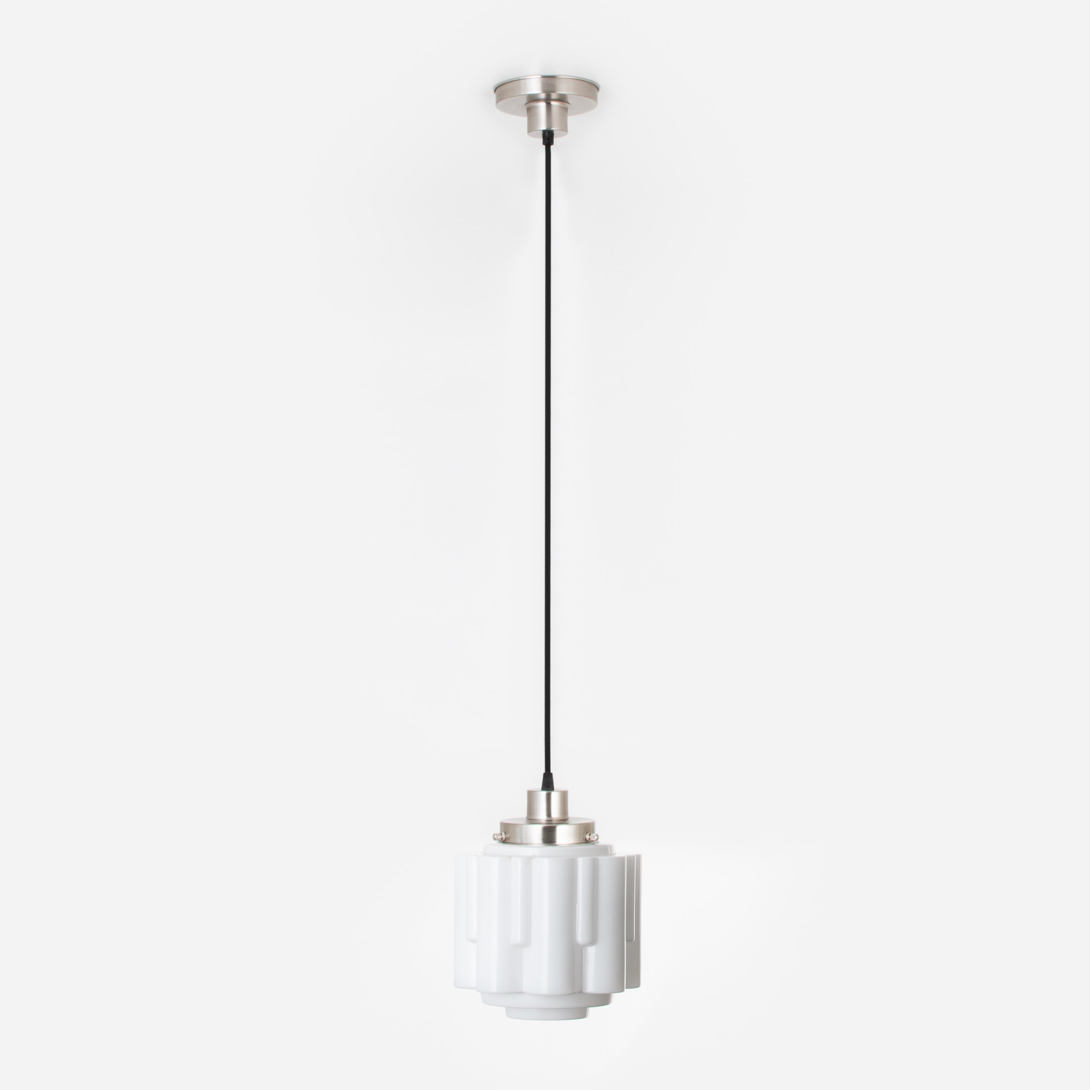 Suspension sur cordon Circle 20's Nickel mat