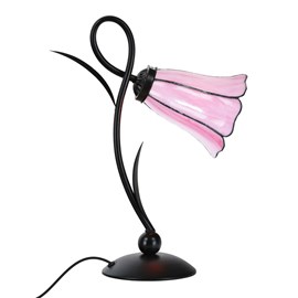 Tiffany Lampe de Table Lovely Liseron Pink