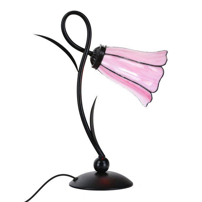 Tiffany Lampe de Table Lovely Liseron Pink