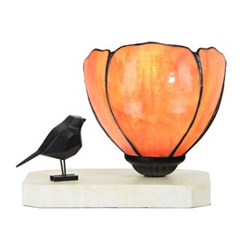 Lampe à poser / sculpture Tiffany Ballade d'Oiseau Tulipa