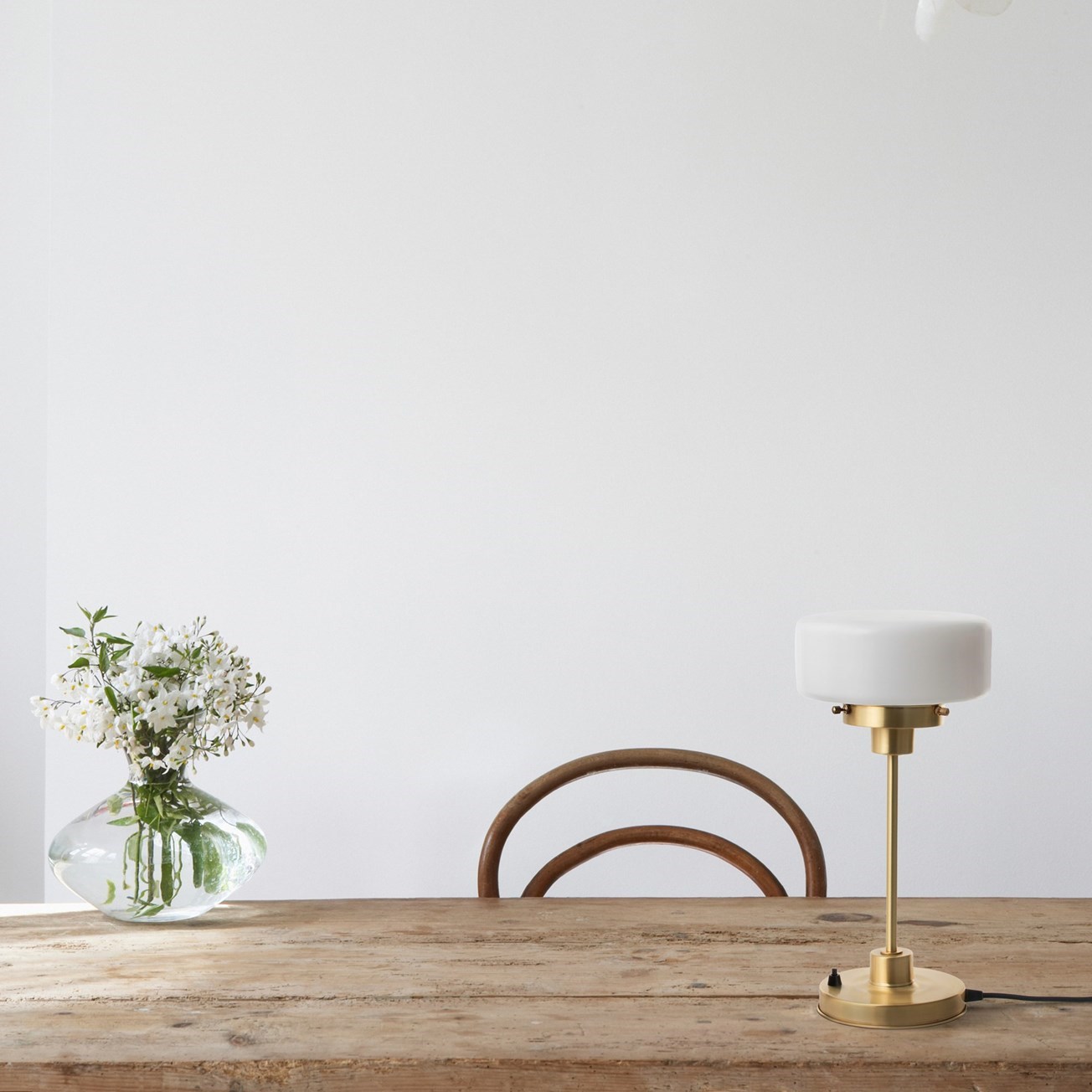 Lampe de Table mince Low Cilinder 20's Laiton