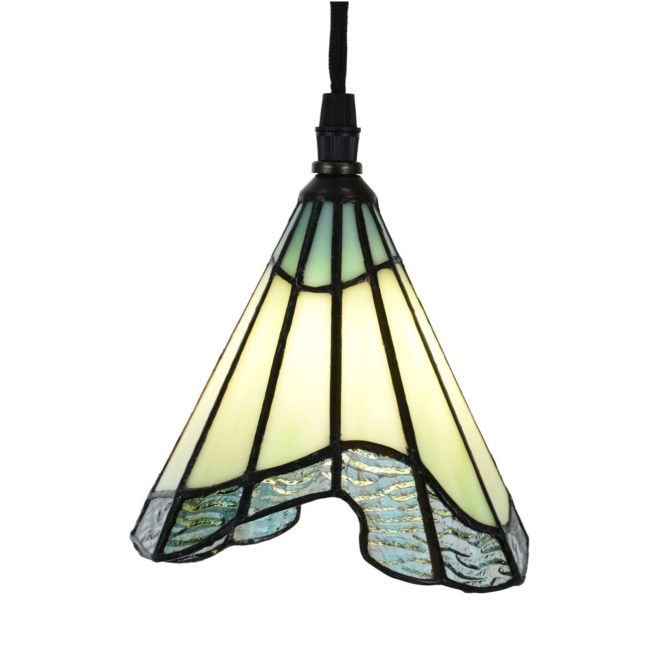 Lampe Tiffany créative sur cordon en lin Bohemian