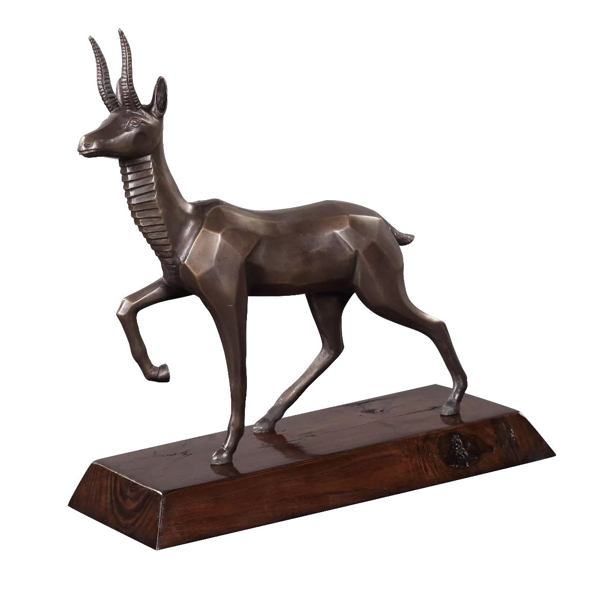Sculpture en bronze Antilope