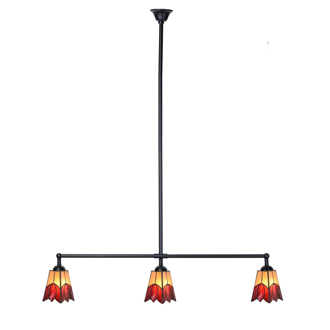 Lampe T Tiffany 3 lumières Fleur de Vanneau 