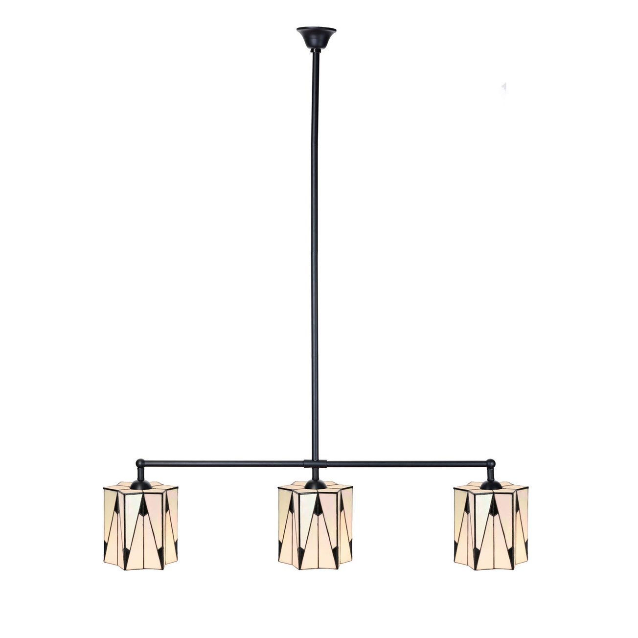 Lampe T Tiffany 3 lumières Art Déco Français