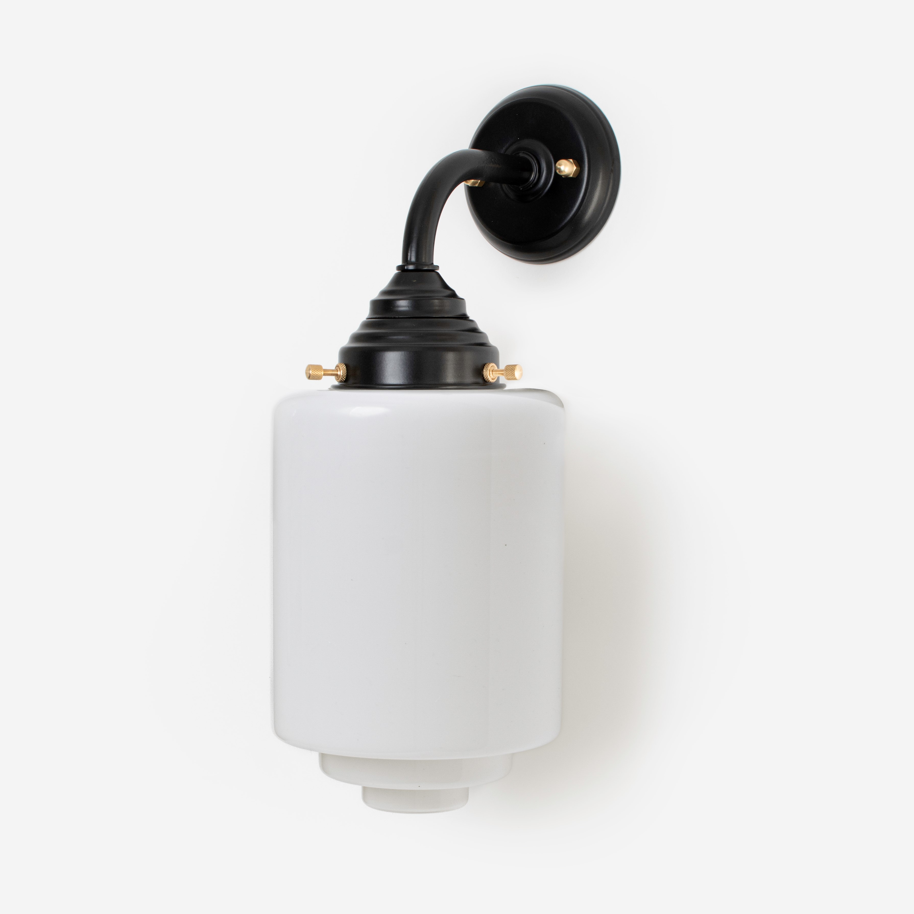 Lampe d'extérieur - Applique Stepped Cylinder Medium Ø 15 Curve Noir