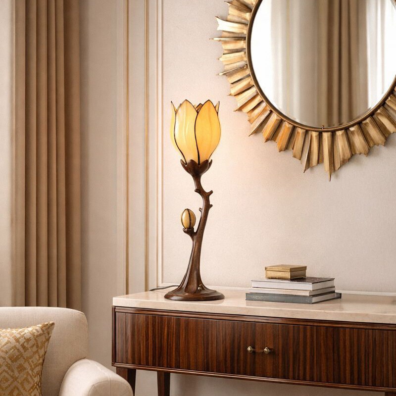 Calyx Lampe de table ou petit lampadaire Tiffany Sculpture