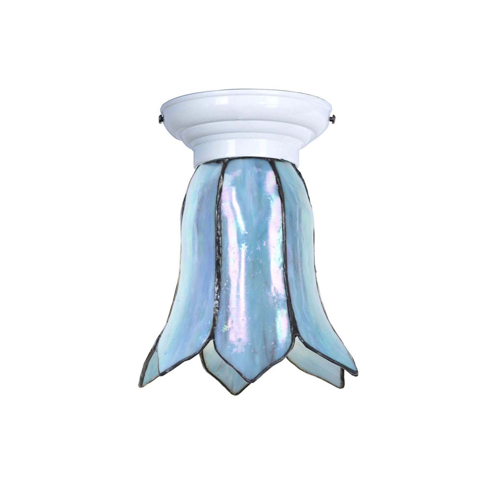 Plafonnier Tiffany blanc à Gentian Blue