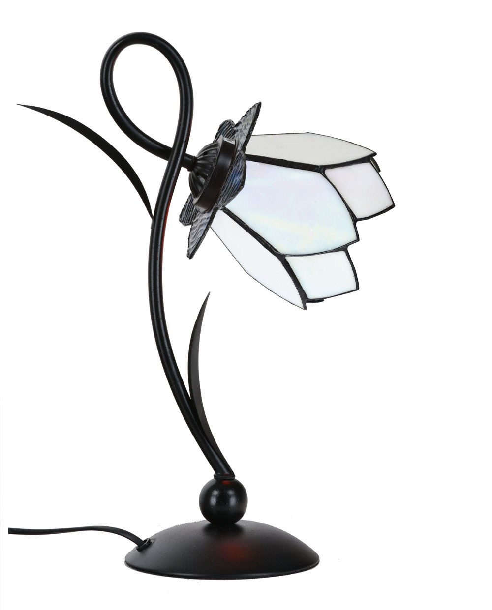 Tiffany Lampe de Table Lovely White Lotus 
