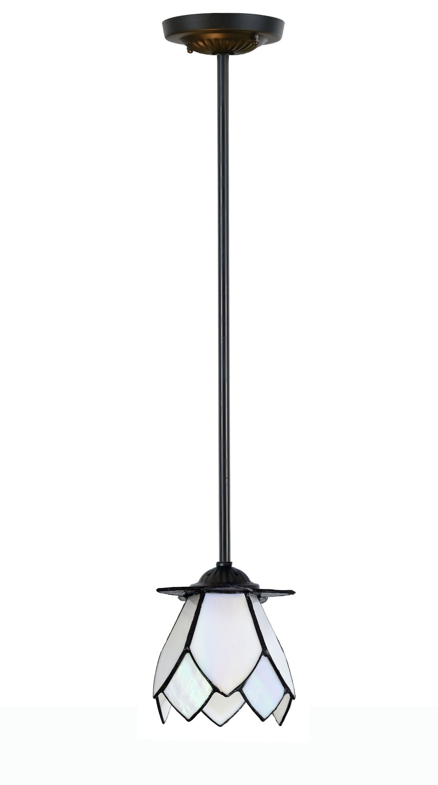 Tiffany Lampe Suspendue Serré White Lotus